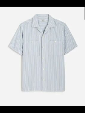 Madewell Men's Camp Collar Short-Sleeve Shirt Size XL NWOT